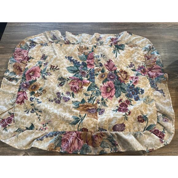 Dan River Ruffled Floral Pillow Sham Standard Vintage 90s Set of 2 - Picture 2 of 7